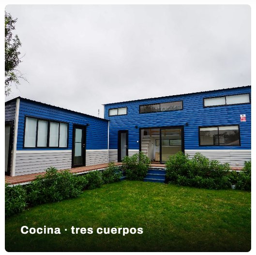 Cocina con tres ventanas de PVC de cuerpos independientes