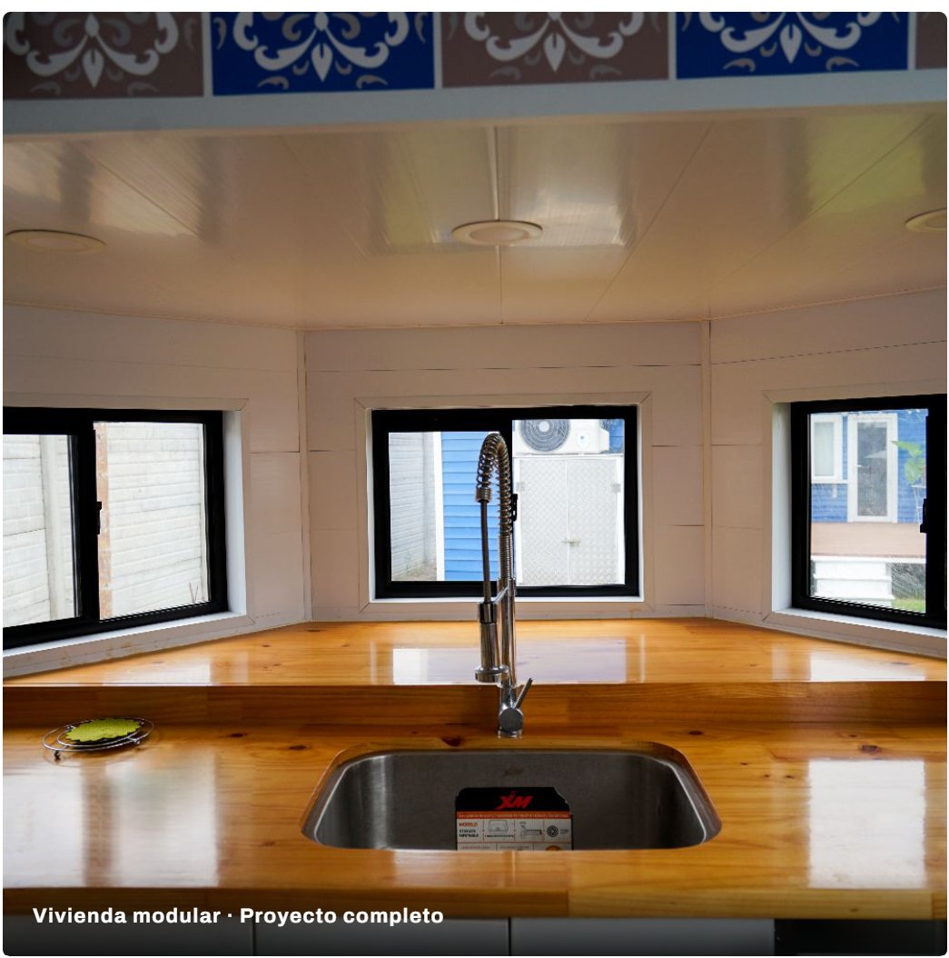 Vivienda modular equipada con ventanas de PVC de NEFUSAC